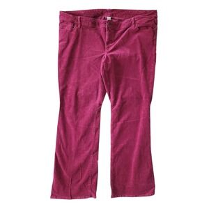 Old Navy Pants Womens Plus Size 22 Purple Winter Wine Rockstar Corduroy‎ Pockets